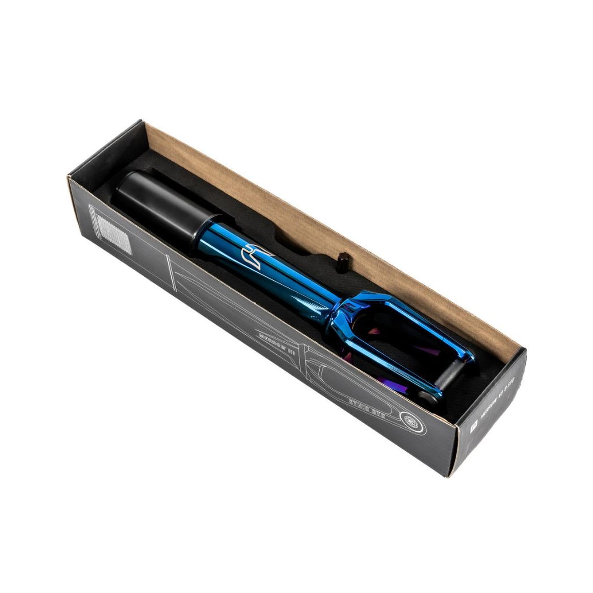 Ethic Merrow HIC V3 Løbehjul Forgaffel - Blue Chrome-ScootWorld.dk