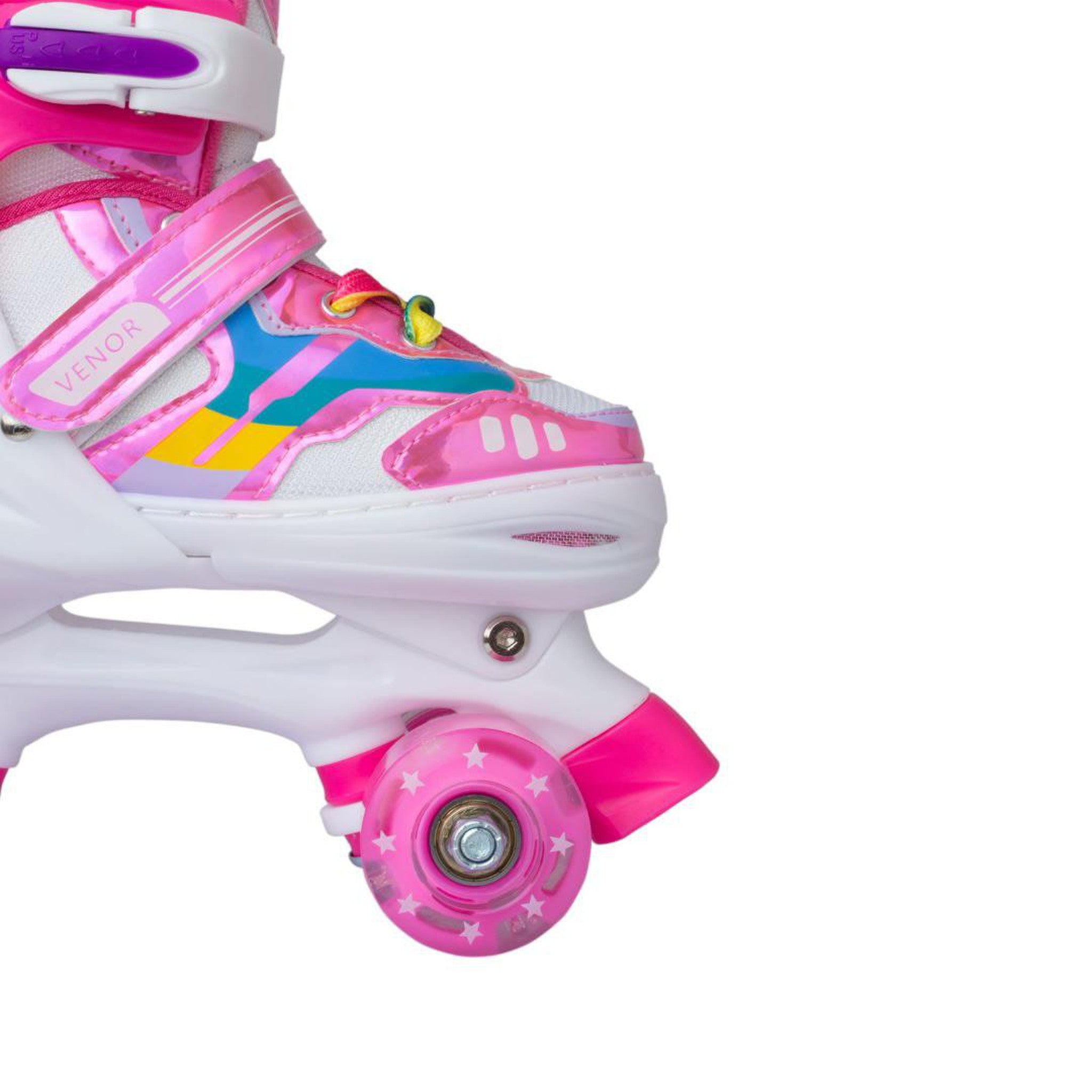 VENOR Ignite LED Side-By-Side Rulleskøjter - Shiny Pink-ScootWorld.dk