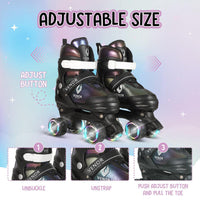 VENOR Ignite LED Side-By-Side Rulleskøjter - Chameleon Rainbow-ScootWorld.dk