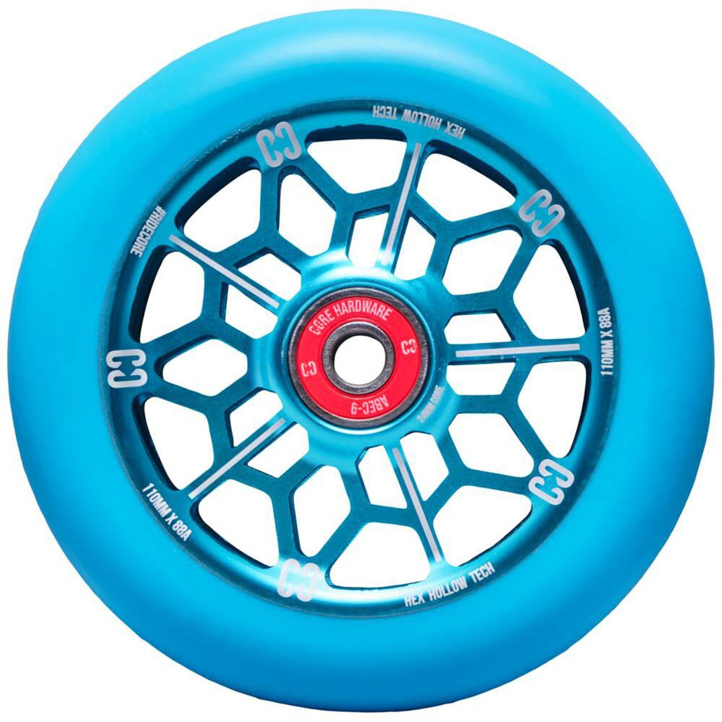 CORE Hex Hollow Hjul Til Løbehjul - Blue-ScootWorld.dk