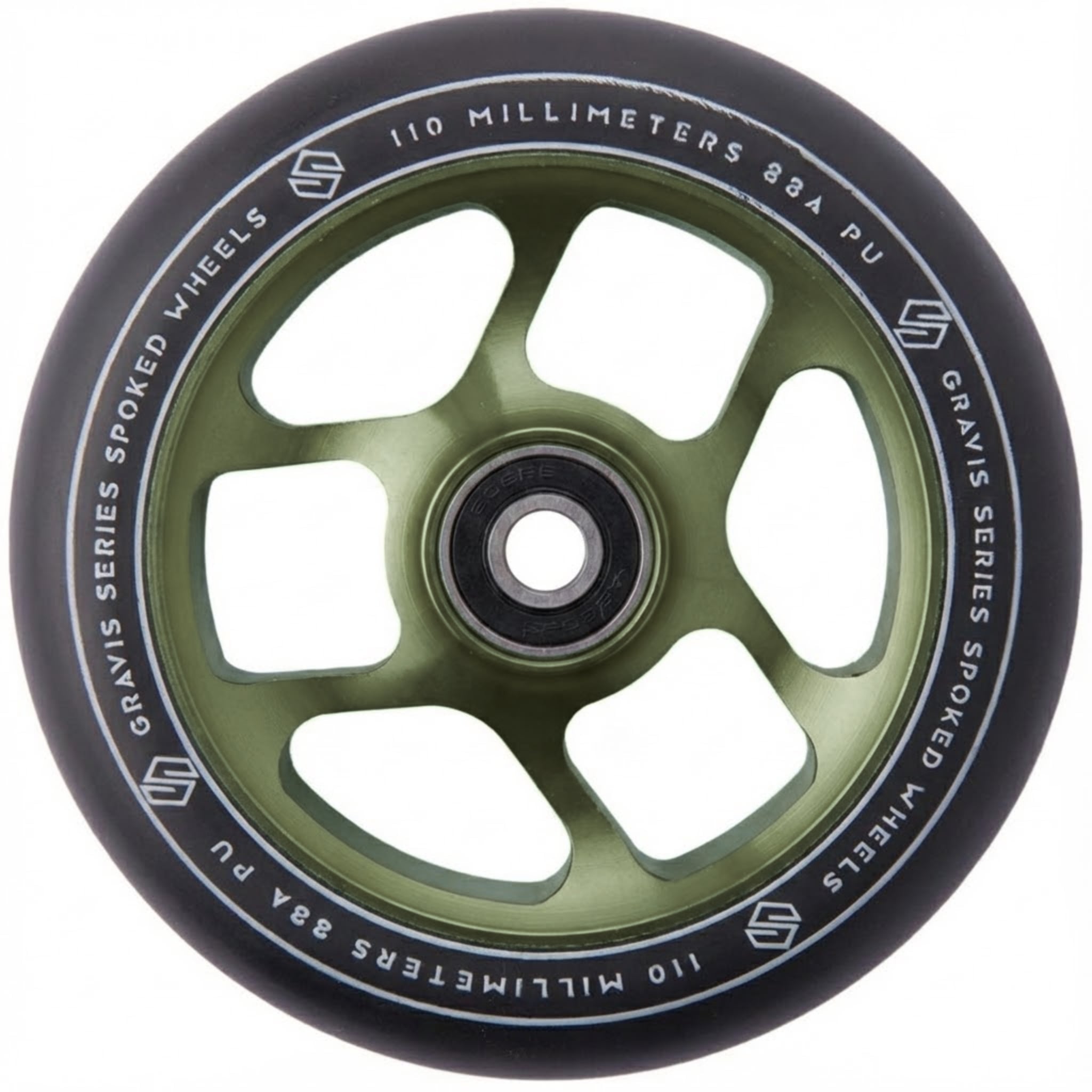 Striker Gravis Spoked 110mm Hjul til Løbehjul - Army Green-ScootWorld.dk