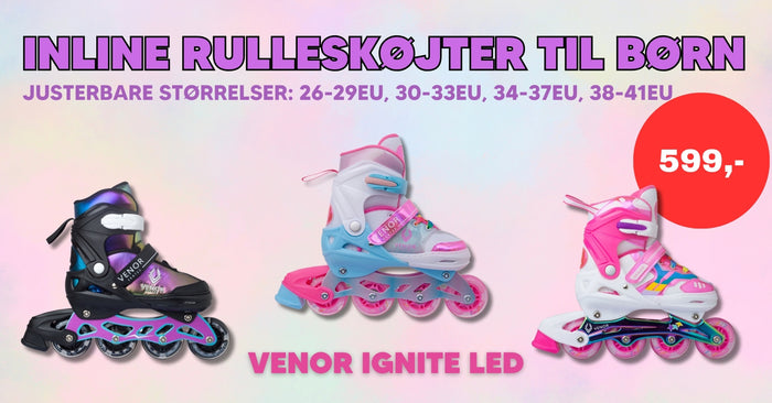 inline rulleskøjter til børn - justerbar størrelse