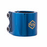 Striker Lux Double Clamp Til Sparkesykkel - Blue Chrome