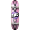Rad Checker Stripe Komplett Skateboard - Pink/Black