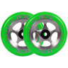 Proto Sliders Starbright Hjul Til Sparkesykkel 2-pak - Green On Raw